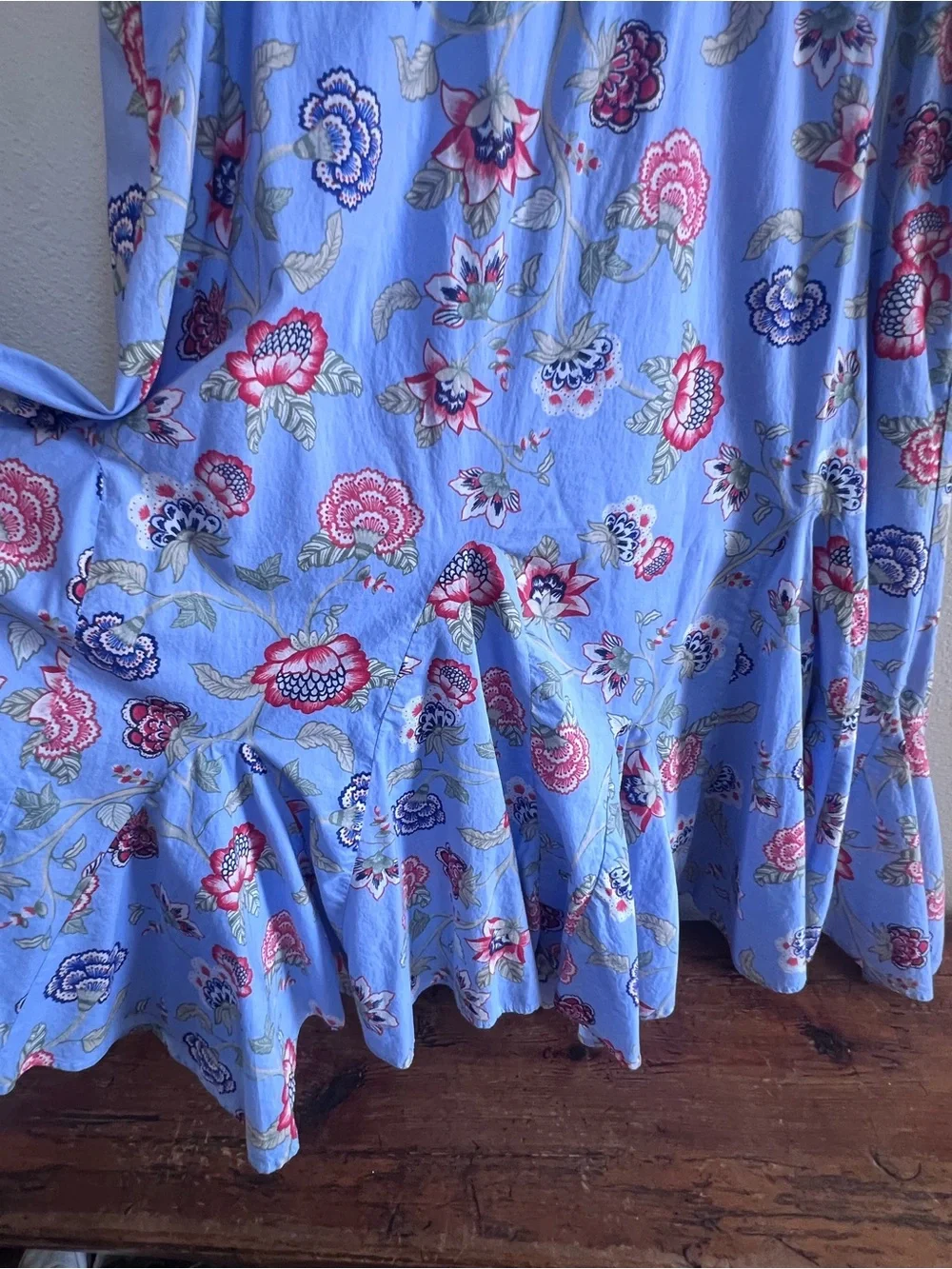 LOFT Blue Floral Maxi Skirt - Picture 4 of 9